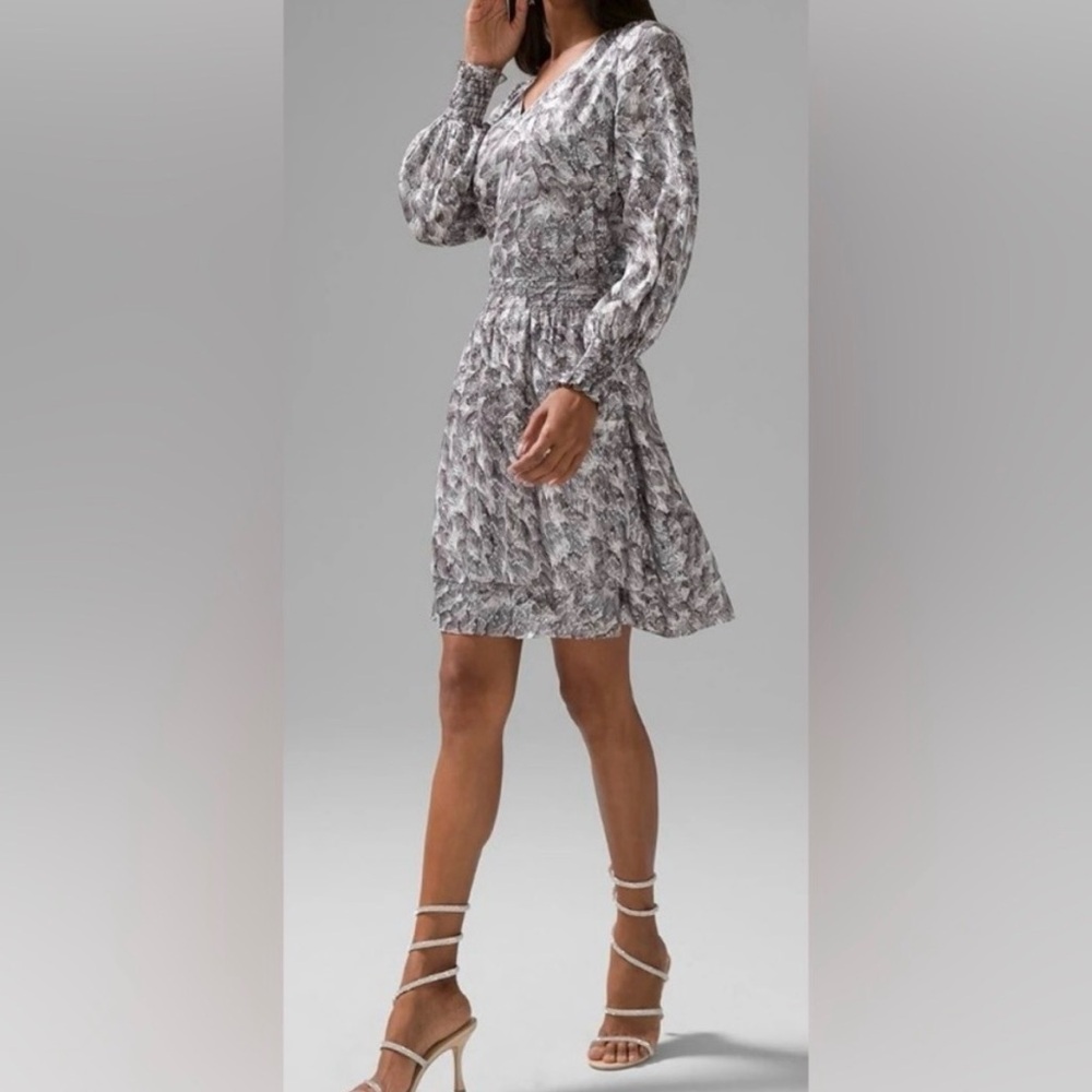 WHBM Feather Print Dress